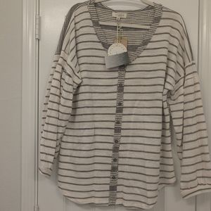 Grey Stripe Blouse